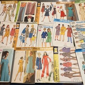Lot of 24 Vintage Simplicity and McCall’s Sewing Patterns
